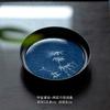 Tetera de bambú azul pintada a mano, tetera de huevo de dragón, juego de té de cerámica de kung fu, taza aromática, taza de degustación, tetera para té individual