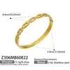 Conjunto de pulseiras femininas de aço inoxidável banhado a ouro 18k com zircônia microincrustada geométrica estilo INS transfronteiriço, nicho de luxo leve, moda para o dia a dia