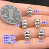 Plata Pura S999 Lingote Vintage Caballo del Zodiaco Cuentas Espaciadoras Cuentas de Barril Manualidades de Cristal Pulsera Trenzada Collar Accesorios DIY