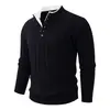 Suéter para hombre, nuevo estilo otoño e invierno, estilo old money, color liso, talla grande, casual, moderno, tejido versátil para hombres