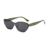 Nuevas Gafas de Sol Cat-Eye Sin Montura, Lentes de Una Pieza Punk Personalizadas, Visores Solares de Alta Gama para Mujer de Celebridad de Internet, Gafas de Sol Modernas para Hombre