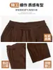 Pantalones de pana color caqui estilo guadaña para mujer, nuevo estilo Otoño 2026, petite, holgados, estilo perezoso, casual, de pierna ancha