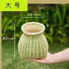 Cesta Pequeña Tejida de Bambú para Recoger Té, Cesta de Bambú para Hojas de Té, Cesta de Pesca, Atrezo para Foto de Viaje Estilo Antiguo Hanfu, Cesta para Recoger Hojas de Té, Bolso Cruzado