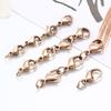 Aço Inoxidável Cor Dourada 18K Preservação de Cor Fecho Lagosta Mais Círculo Acessórios de Joalheria DIY Colar Pulseira Moda Fivela de Conexão Fivela de Mola