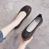 Zapatos Planos de Cuero Suave para Mujer, Estilo Mocasín, con Diseño de Grulla Blanca y Boca Baja, Nuevos 2026, Versátiles, sin Cordones, Suela Suave, para Abuela