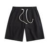 Calça Moletom Curta de Algodão Pesado 380g Cordão Solto Casual Cor Pura Shorts Esportivos Casuais Masculinos