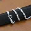Collar de estilo étnico moda para hombre cadena de seis sílabas verdaderas para hombre sin colgante retro personalidad dominante marca de moda venta al por mayor