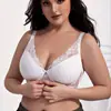 Comercio Exterior Sujetador Push-Up Ajustable Estilo Europeo y Americano con Soporte Lateral, Ribete de Encaje Delgado Transfronterizo, Talla de Copa Grande, Lencería Transpirable