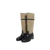 Edición de Piel de Cordero~Botas Estilo Xin Zhilei Botas de Tacón Cuadrado Estilo Occidental Botas Altas de Caballero para Mujer 26 Estilos Versátiles Adelgazantes Botas Largas
