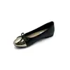 Sapatos Planos Redondos com Laço para Aumentar Altura de 3CM para Mulheres, Novos Sapatos Mary Jane Slip-On Color Block Estilo Francês 2026