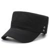 Sombreros Nuevos de Primavera y Otoño para Exterior de Ala Corta Moderno Sombrero Plano Sombrero Militar Sombrero para el Sol Letra Bordada Color Sólido Sombrero de Hombre