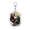 Ataque a los Titanes Anime Periféricos Allen Sanzhu Llavero Acrílico Mochila Escolar Estudiante Colgante Pequeño Colgante Pequeño