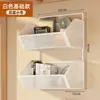 Estantería de Pared sin Taladro para Dormitorio Estudiante Doble Capa Colgante Estantería de Almacenamiento para Mesita de Noche Cesta de Almacenamiento Lateral para Armario