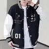 Chaqueta de béisbol para hombre para primavera y otoño, ropa versátil de moda de corte holgado, estilo ins de Hong Kong, abrigo casual elegante para pareja