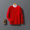 Suéter de Lã Liso de Gola Redonda Novo 2025, Suéter de Lã Casual Fashion Novo Outono/Inverno, Tricô para Homens, Dropshipping Transfronteiriço