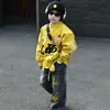 Chaqueta de motocicleta estilo americano para niños, otoño 2026, elegante y genial, chaqueta de primavera y otoño para niños, chaqueta de béisbol para niños