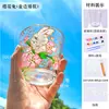 Botella de Vidrio Graffiti Pintada a Mano Hecha a Mano para Niños DIY Botella Estrella de la Suerte Botella Transparente Jarrón de Pintura Creativa Paquete de Materiales