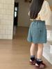 Roupa Infantil de Verão Shorts Jeans Bordados Amor Infantil Estilo Coreano Calças Casuais Soltas Esportivas para Meninas Médias e Pequenas