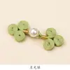 Nuevo Hanfu de estilo chino Hebilla Perla Hebilla de tres ruedas Estilo nacional Botón tejido a mano Traje Tang Cheongsam Ropa Accesorios de decoración