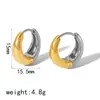 Pendientes de Acero de Titanio de Alta Gama, Sin Decoloración, Mismo Estilo Popular, Oro de 18K, Forma de U, Pequeños, Personalizados, Simples, Pendientes