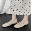 Zapatos Planos de Piel de Oveja de Primera Capa para Mujer, Zapatos de una Sola Pieza de Boca Baja, Nuevo Estilo Otoño, Piel Genuina, Punta Redonda, Lazo, Estilo Coreano, Zapatos Bajos, Zapatos de Abuela