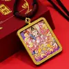 Tangka Pintado do Xizang Oito Divindades Guardiãs Buda Amuleto Colar do Zodíaco A Buda Amitabha Pingente de Charme da Paz Colar de Personalidade