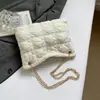 Bolso de Hombro Acolchado con Cadena - Bolso de Mano Acolchado Suave para Mujer, Elegante Bolso de Axila