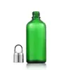 Frasco de Vidro Verde para Óleo Essencial, Frasco à Prova de Luz para Líquido de Essência, Frasco Dosador de Pequena Capacidade de 20ml para Produtos de Skincare, Cosméticos