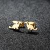 Nuevos Pendientes de Acero Inoxidable con Animales Lindos Calados de Origami Zorro Mariposa Dragón para Niñas, Accesorios de Oreja de Moda y Versátiles