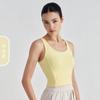 Ns Nude Top de Yoga con Copa Fija Verano Sujetador de Fitness Chaleco de Espalda Bonita para Mujer con Sujetador Ropa Interior Deportiva