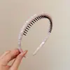 Faixa de Cabelo Antiderrapante com Dentes Aumentadora de Altura para Mulheres, Simples Faixa de Cabelo de Tecido Enrolado, Nova Faixa de Cabelo de Alta Qualidade Tendência para Influenciadoras