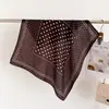 Nuevo pañuelo cuadrado pequeño de mezcla de algodón y lino con estampado de espiga de lunares transfronterizo, pañuelo para la cabeza tipo seda, chal, protector solar para el cuello y bufanda
