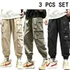 Calças de trabalho masculinas para comércio exterior transfronteiriço, calças jogger casuais largas estilo americano com múltiplos bolsos, calças de paraquedista retrô da moda para primavera-verão