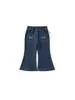 Pantalones de Primavera y Otoño para Niños Bangxuan Estilo Coreano Pantalones Largos con Bordado de Lazo para Niñas Pantalones Acampanados para Bebés Jeans para Niñas
