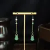 Novos Brincos de Estilo Chinês Antigo para Coleção Feminina, Acessórios para Hanfu, Cheongsam, Saia Mamian, Brincos Longos com Franjas, Atacado