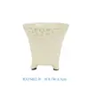 Jarrón de Cerámica Color Crema con Relieve Estilo Francés de Lujo Ligero, Pieza de Decoración para el Hogar para Sala de Estar, Adecuado para Flores Frescas y Arreglos Florales, Decoración de Mesa de Comedor
