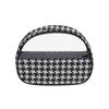 Bolsa de Cosméticos Clásica Blanca y Negra, Bolsa de Cosméticos con Patrón de Tablero de Ajedrez, Bolsa de Almacenamiento Impermeable Serie Blanca y Negra