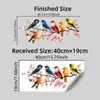 BRUP Calcomanía Estática para Ventana Pájaro Bosque de Primavera para Paredes de Vidrio de Tienda con Adhesivo Decoración del Hogar HS2412Q