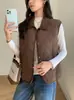 Chaleco de solapa H552 para mujer, Chaleco acolchado de otoño e invierno, Chaleco acolchado estilo Chanel, Abrigo de lana cálido holgado