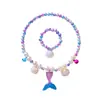 Comércio Exterior Transfronteiriço Moda Infantil Vestido Princesa Sem Mangas Moderno Cauda de Peixe Saia Longa Meninas Sereia Pequenas Mangas Voadoras Vestido de Lantejoulas