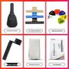 Acessórios para guitarra, conjunto completo de cordas para guitarra, capotraste, palheta, bolsa para guitarra, alça, suporte para guitarra