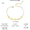 Moda Europea Simple Estilo Old Money Trébol de Cuatro Hojas Acero Inoxidable Chapado en Oro de 18 Quilates Pulsera para Mujer Versátil