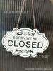 Placa decorativa creativa de doble cara para puerta de tienda, lista de madera para tienda de ropa, barra, lista de negocios de madera, lista de puerta