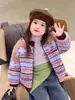 Ropa para Niños Weimu Abrigo de Lana de Cordero para Niñas Invierno Más Terciopelo Fair Isle Cálido Top Infantil Ropa de Bebé Clase A