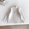 Nausicaä del Valle del Viento 2025 Invierno Nuevo Niños Versión Coreana Forro Polar Engrosado Cuello Alto Medio Camiseta Base para Niños Camiseta Versátil