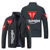 Otoño 2022 nueva chaqueta transfronteriza con bolsillo lateral y cuello alto para hombre, chaqueta cortavientos para exteriores para montar en motocicleta