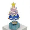 10.5cm Base Giratoria de Cerámica Jingdezhen Adorno de Árbol de Navidad Manualidades de Vidrio Cerámicas Navideñas