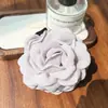 Pinza para el pelo de plástico Camellia Spring con diseño de flor de rosa seca, Accesorio de alta gama para el cabello para mujer, Pinza para el pelo para media coleta