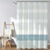 Cortina de Ducha Impermeable a Prueba de Moho Estilo Borla Moderna Simple Estampado de Rayas Cortina de Baño Tamaño y Patrón Personalizables