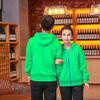 Roupas de trabalho personalizadas suéter de roupas de grupo fino Terry impresso logo colegas de classe classe de festa uniforme zíper jaqueta com capuz